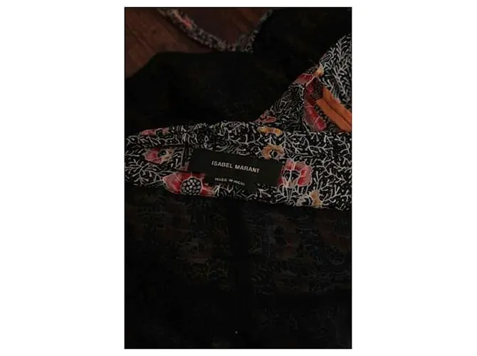 Isabel Marant Pantalones rectos de seda Negro 