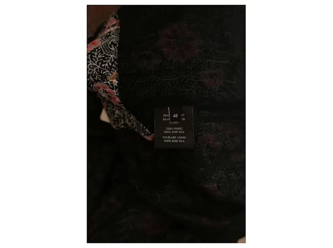 Isabel Marant Pantalones rectos de seda Negro 