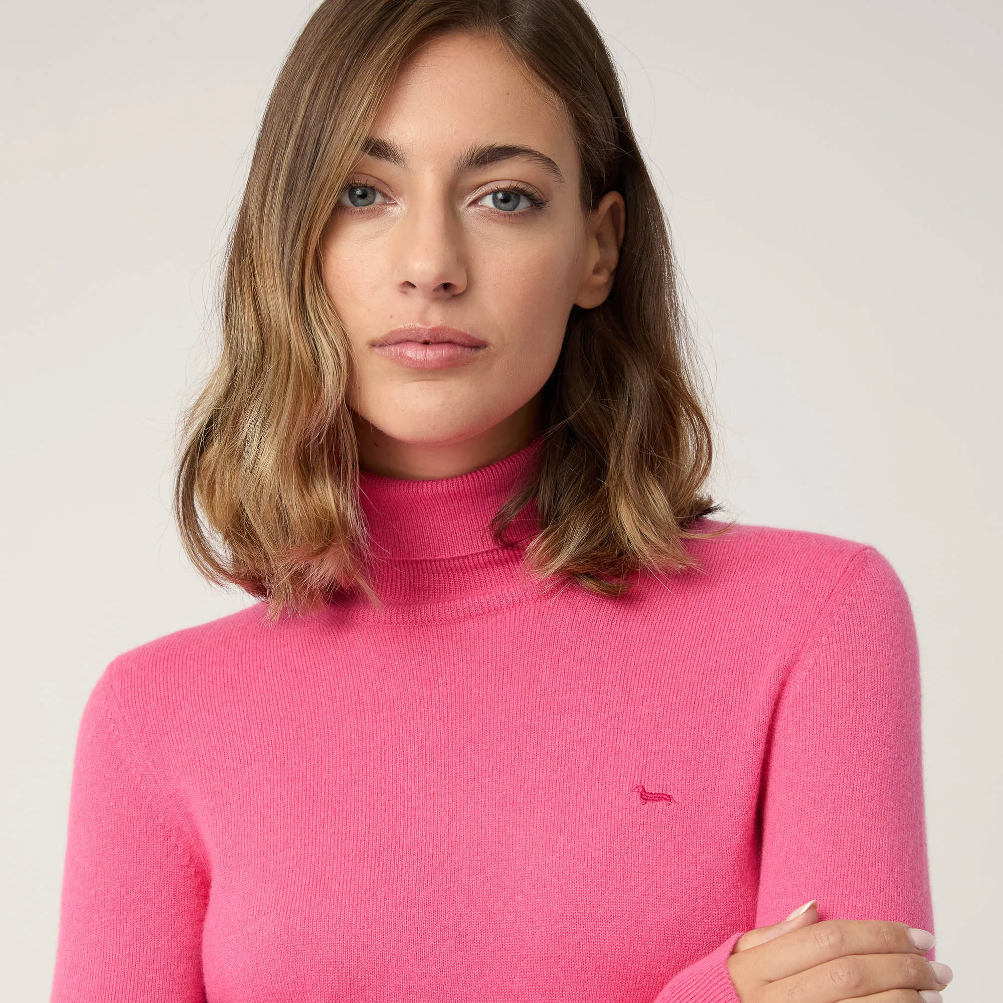 Jersey de cuello alto de cachemira