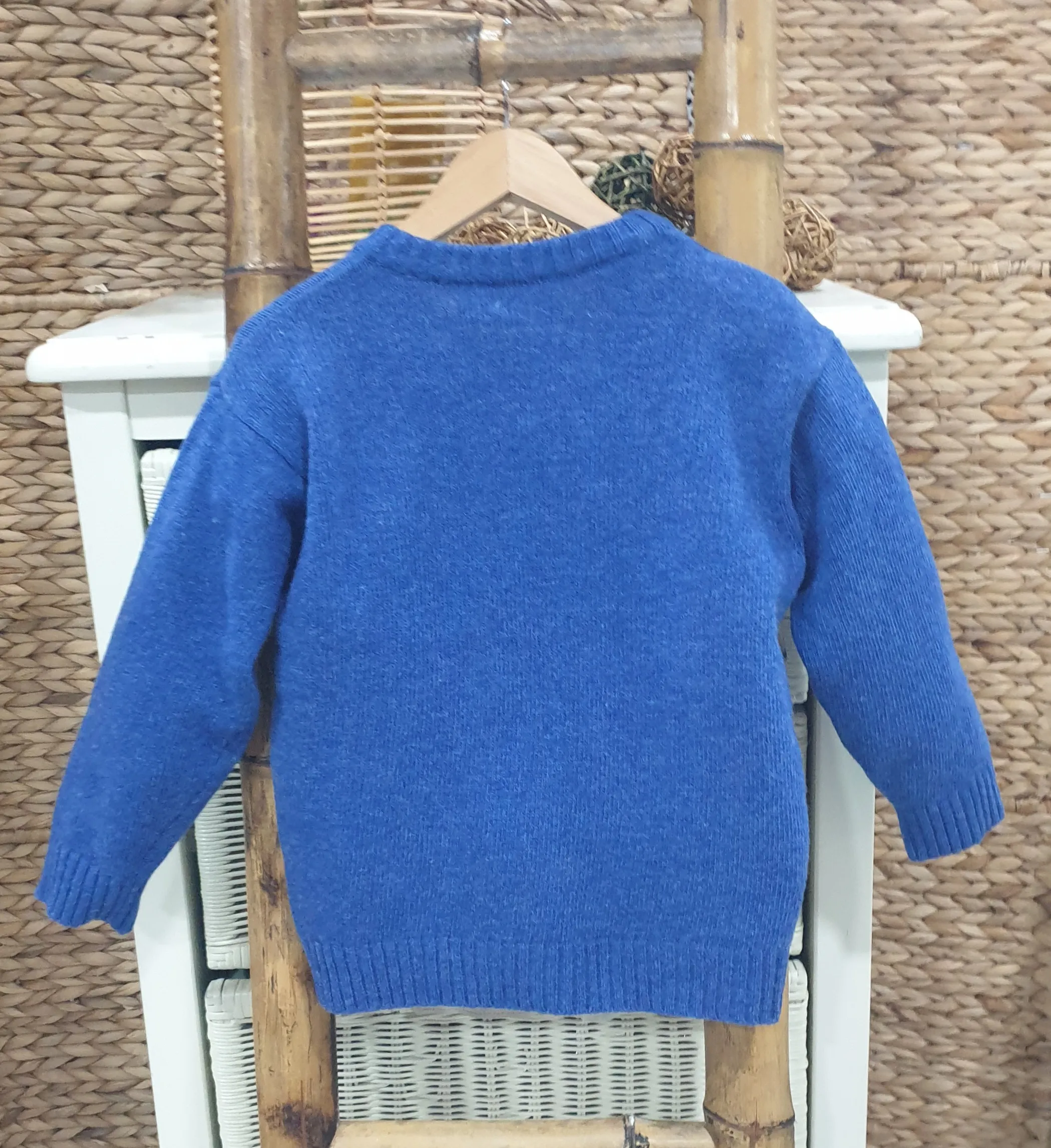 Jersey Punto Cuello Caja R440035 Azulón