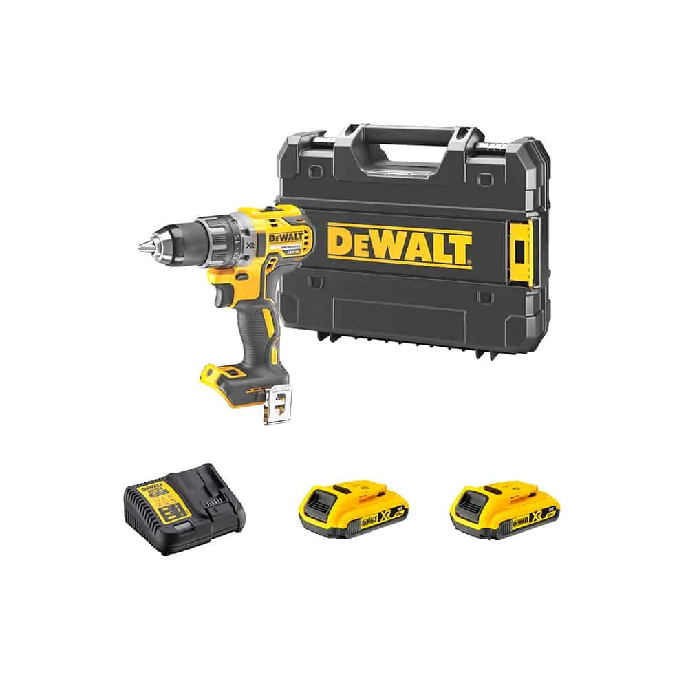 KIT DE TALADRO ATORNILLADOR + 2 BATERíAS 2,0AH + CARGADOR MALETíN TSTAK DEWALT DCD791D2QW