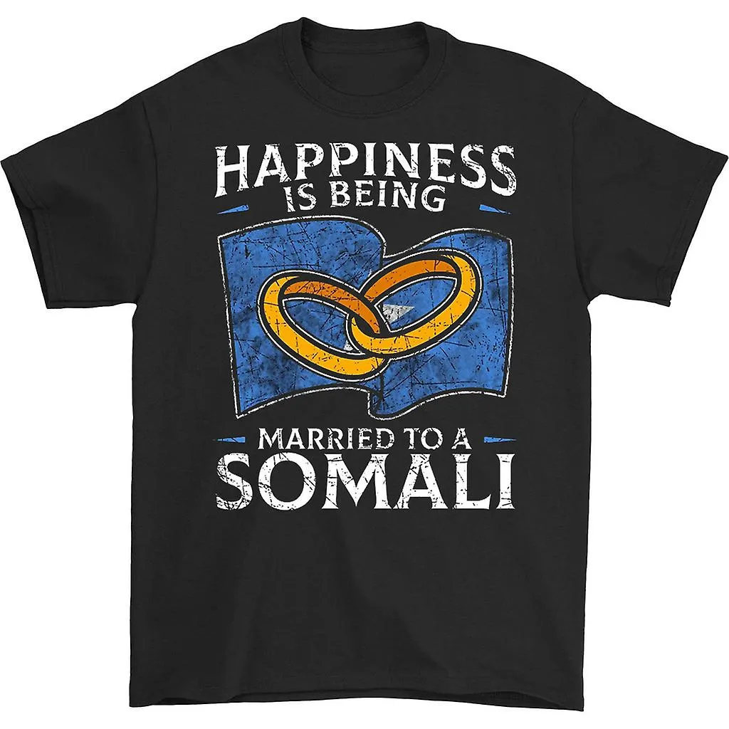 La felicidad es estar casado con una camiseta somalí