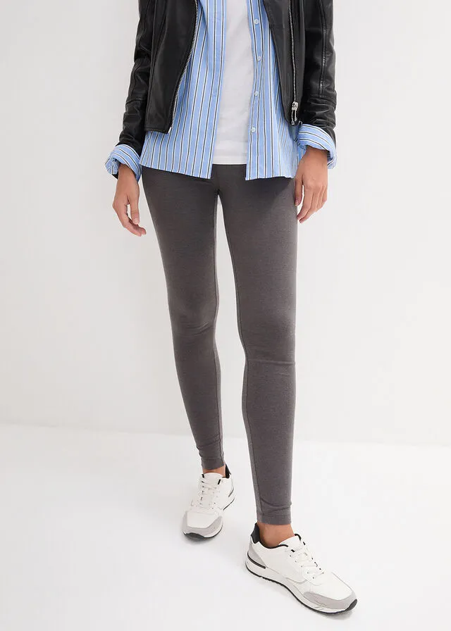 LEGGINGS ELáSTICOS (2 UNIDADES) ANTRACITA JASPEADONEGRO
