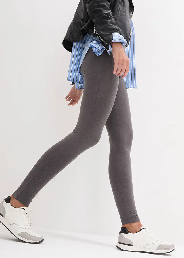 LEGGINGS ELáSTICOS (2 UNIDADES) ANTRACITA JASPEADONEGRO