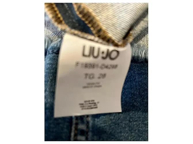 Liu.Jo Liu.vestido estilo corsé de denim elástico Jo Azul 