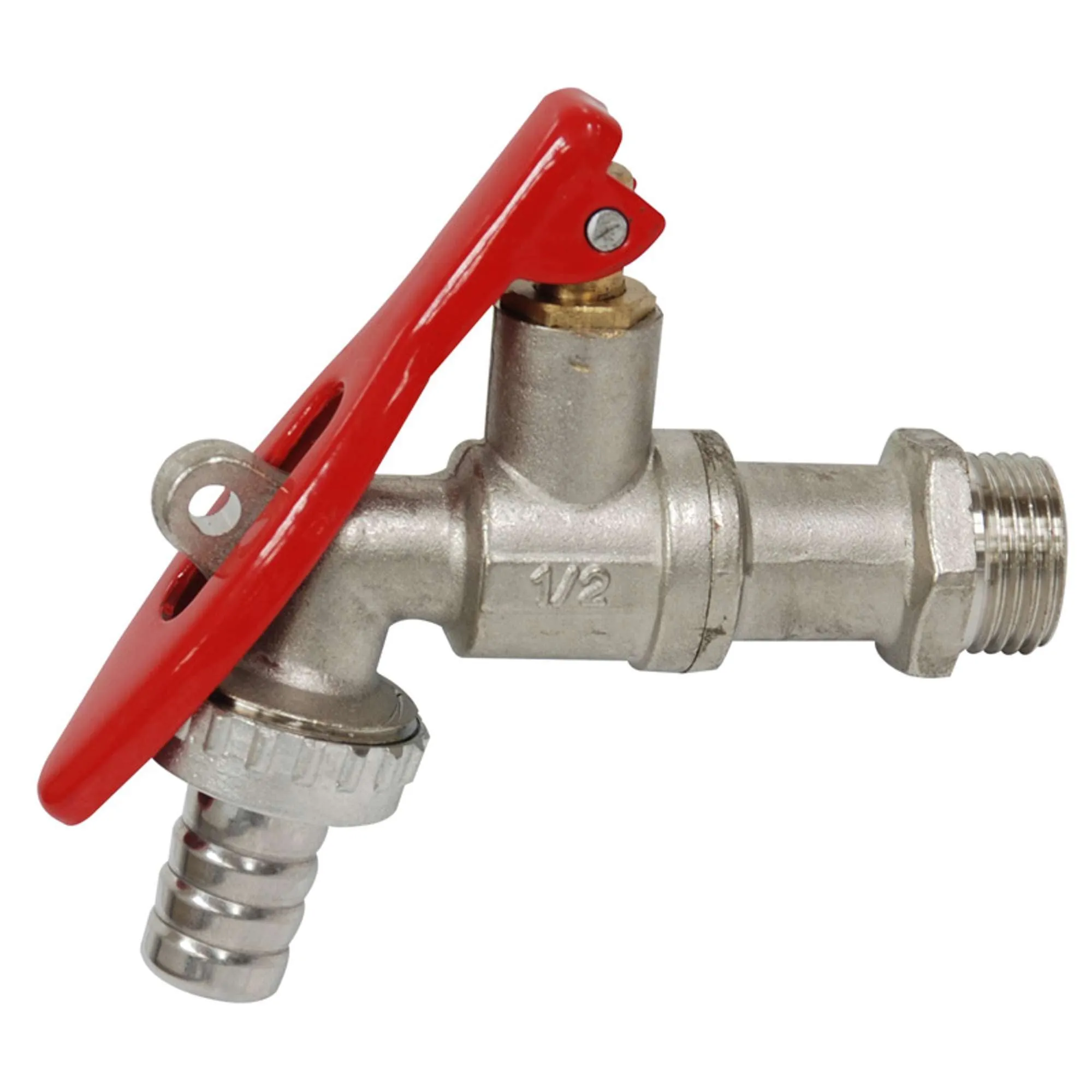 Llave De Bronce De Bola Para Patio Con Porta Candado