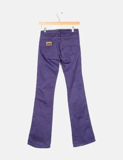 Lois Jeans denim flare morado