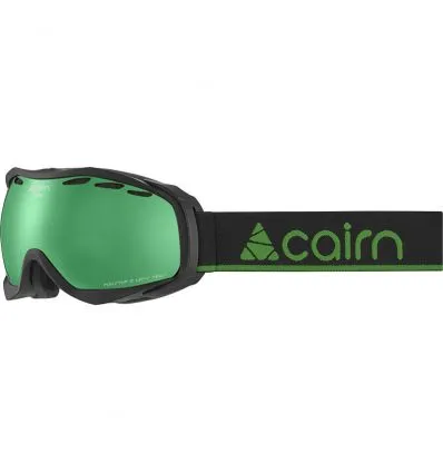 MASQUES DE SKI CAIRN ALPHA / SPX3[IUM]  MAT BLACK GREEN MIRROR