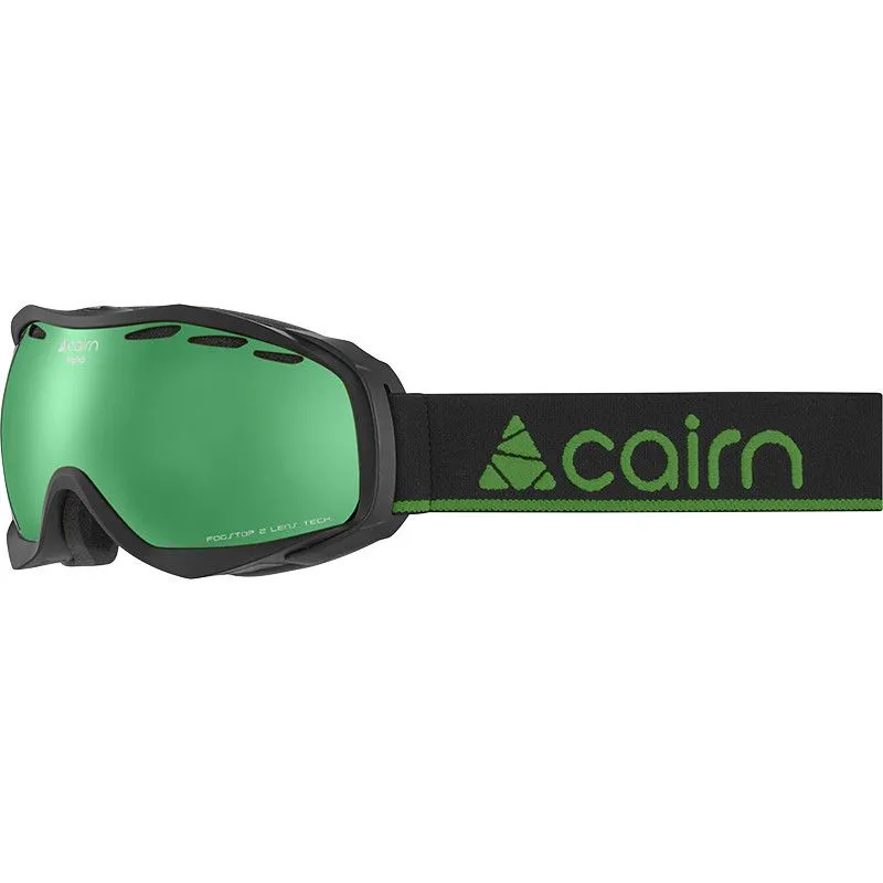 MASQUES DE SKI CAIRN ALPHA / SPX3[IUM]  MAT BLACK GREEN MIRROR