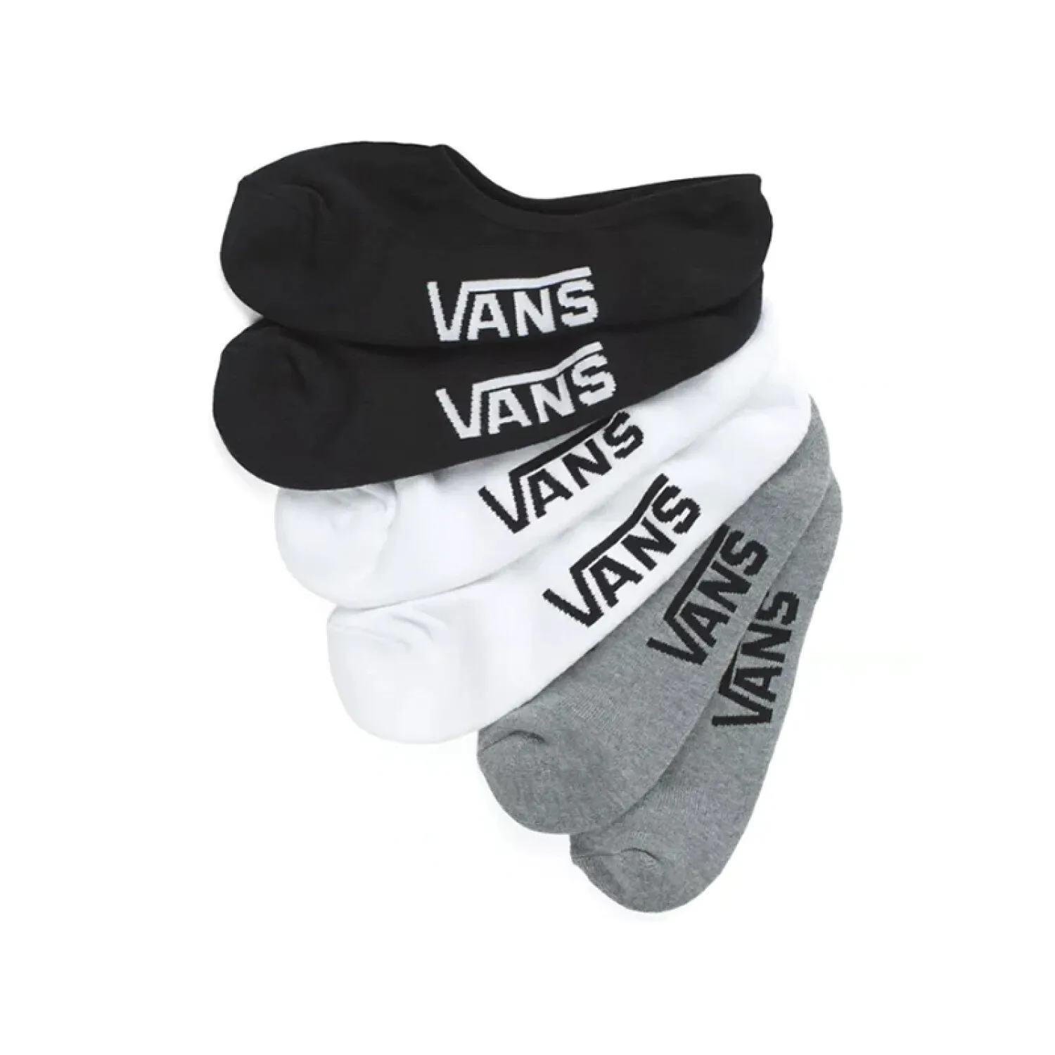 MEDIAS VANS CLASSIC SUPER NO ROX PACK X 3  GRIS/BLANCO/NEGRO