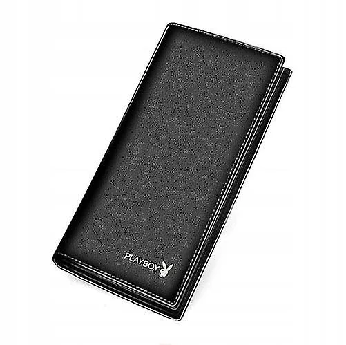 Men's Business Cowhide Layer Wallet Short Black