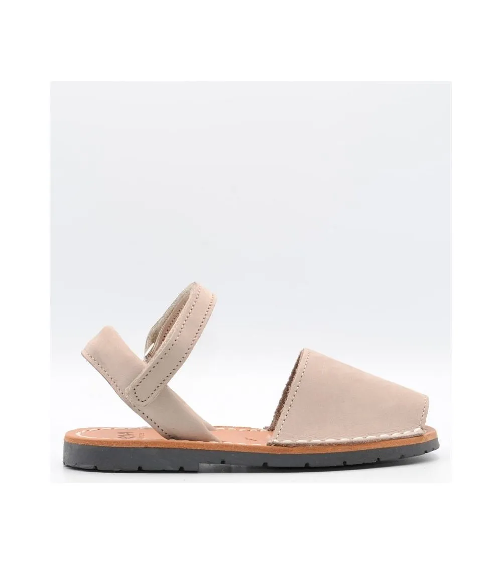 MENORQUINAS AVARCAS RIA NUBUCK PAPILLON TIRA VELCRO