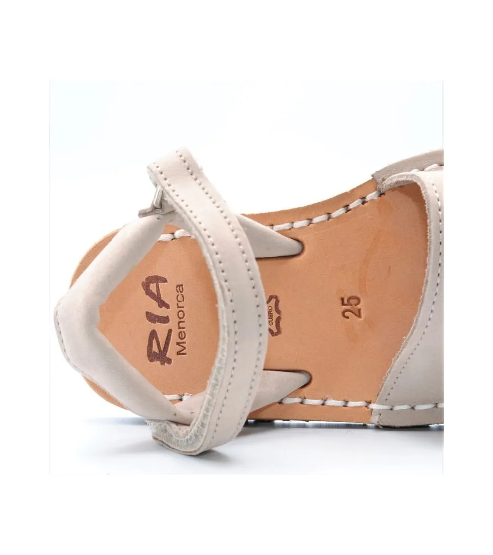 MENORQUINAS AVARCAS RIA NUBUCK PAPILLON TIRA VELCRO