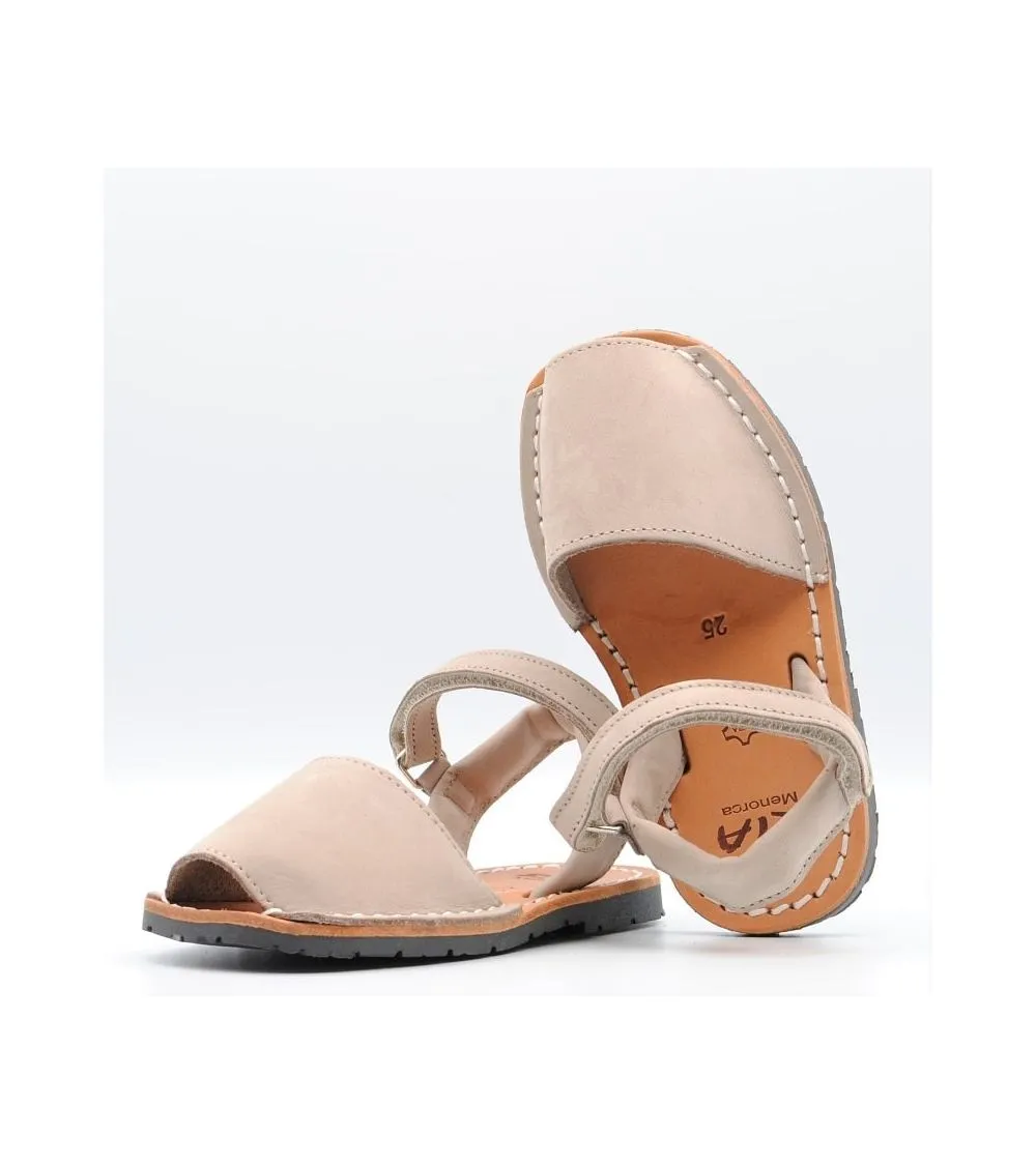MENORQUINAS AVARCAS RIA NUBUCK PAPILLON TIRA VELCRO