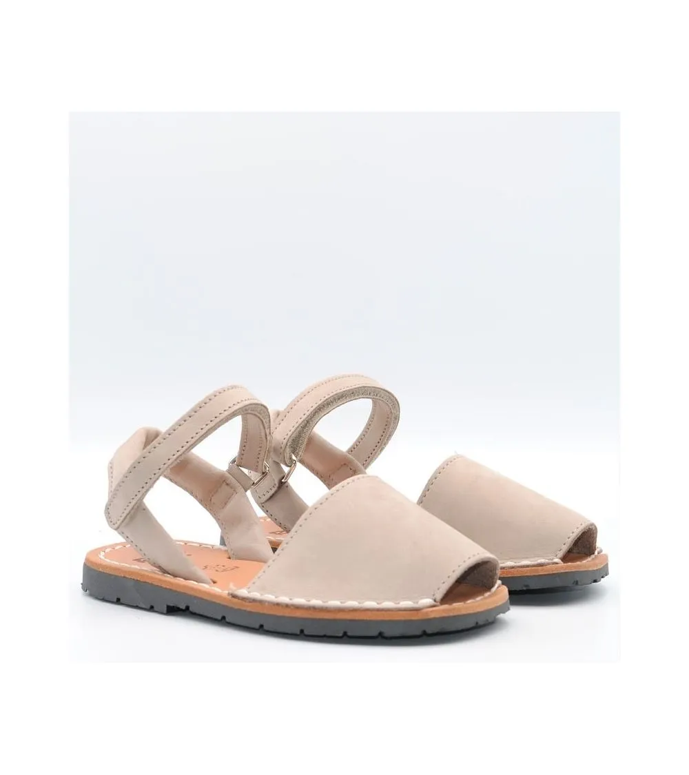 MENORQUINAS AVARCAS RIA NUBUCK PAPILLON TIRA VELCRO