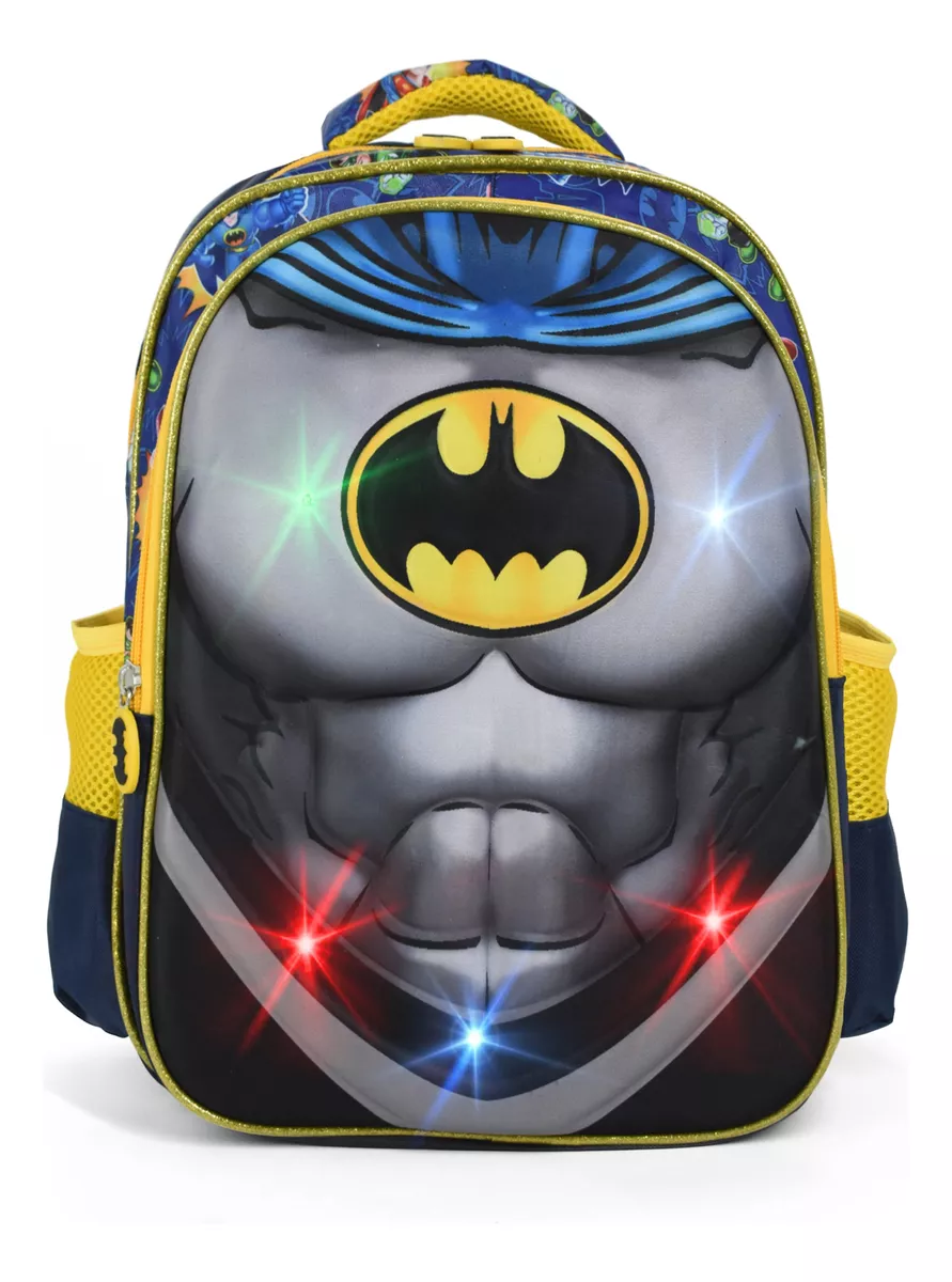 MOCHILA NIñO INFANTIL ESCOLAR SUPERHEROES LUCES MCH60
