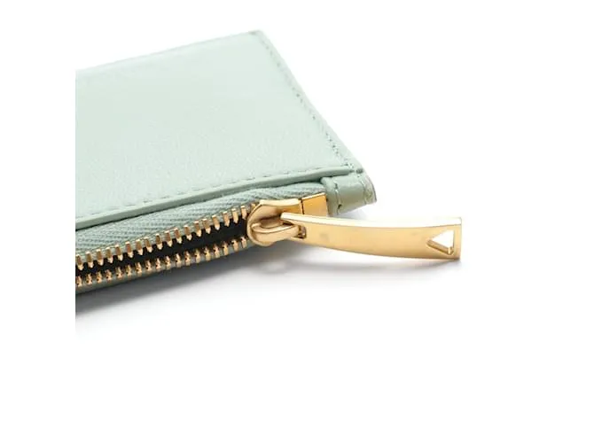 Monedero de cuero verde Bottega Veneta 