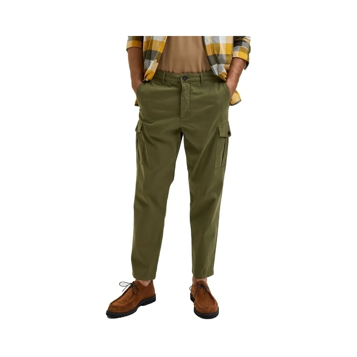 NOOS SLIM TAPERED WICK CARGO PANTS  WINTER MOSS