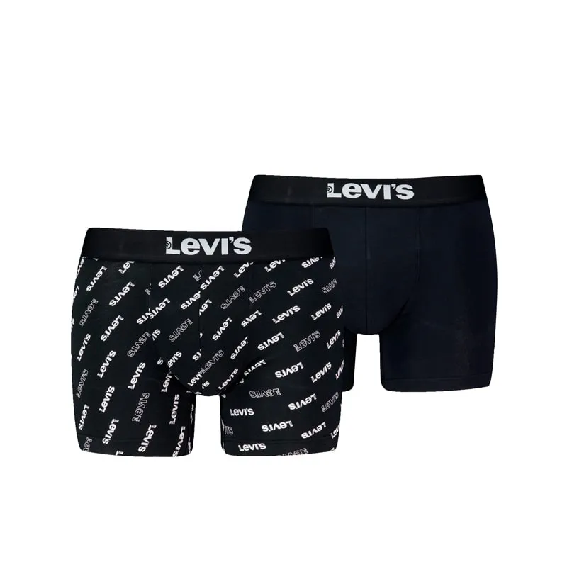 Pack 2 Boxers Levi´s en negro con logo de la marca