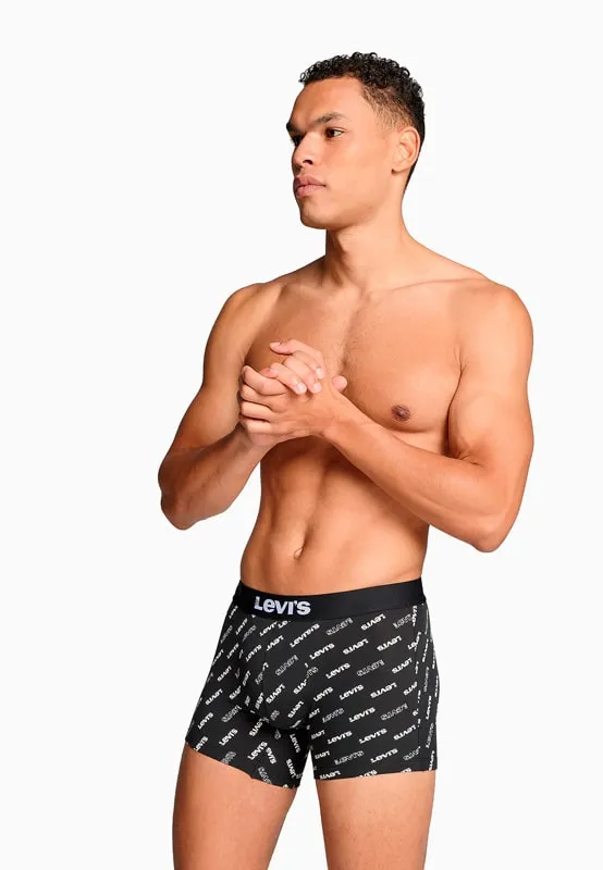 Pack 2 Boxers Levi´s en negro con logo de la marca