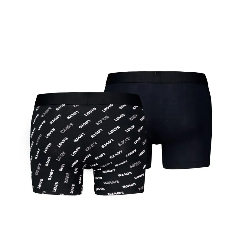 Pack 2 Boxers Levi´s en negro con logo de la marca