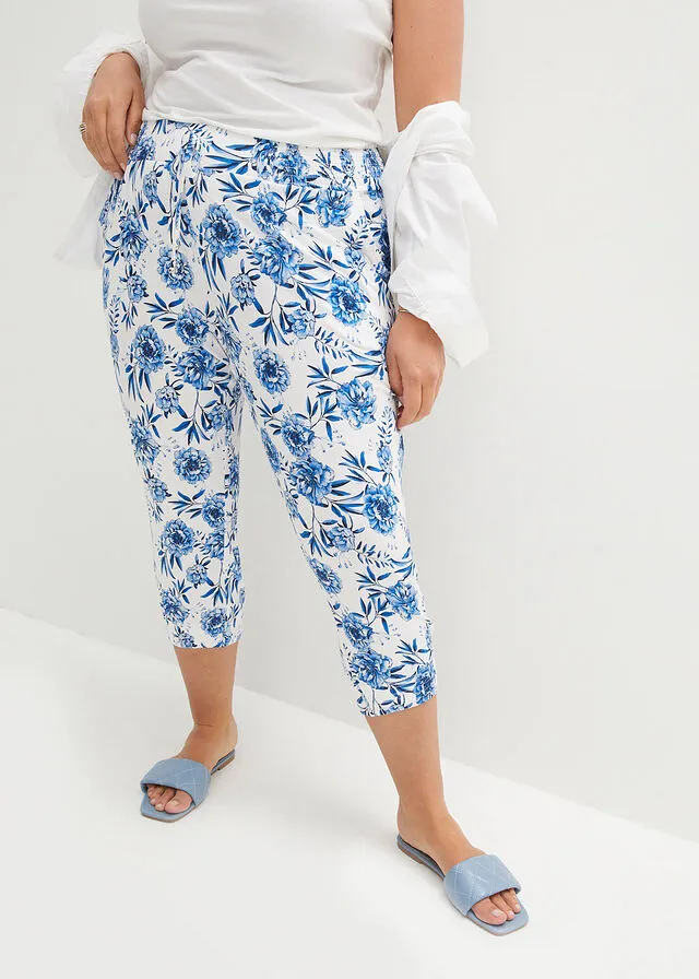 Pantalón de punto Azur/azul pálido/blanco/azul marino estampado