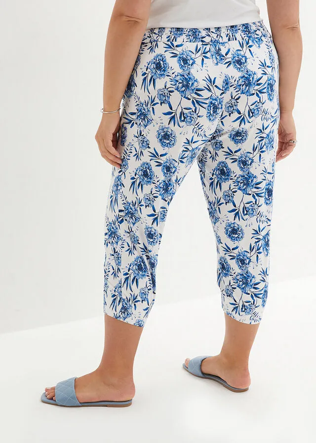 Pantalón de punto Azur/azul pálido/blanco/azul marino estampado