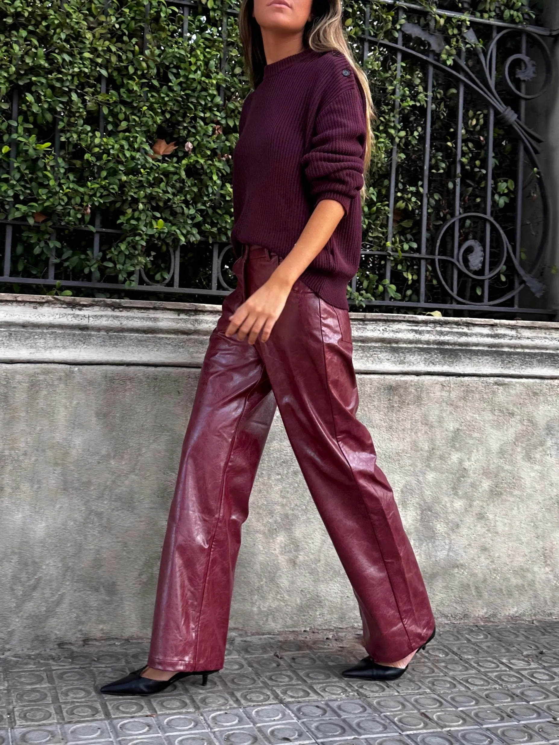 PANTS LIA BURGUNDY
