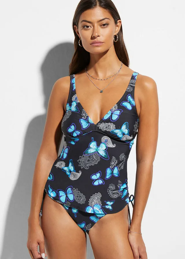 PARTE SUPERIOR DEL TANKINI SOSTENIBLE NEGROAZUL
