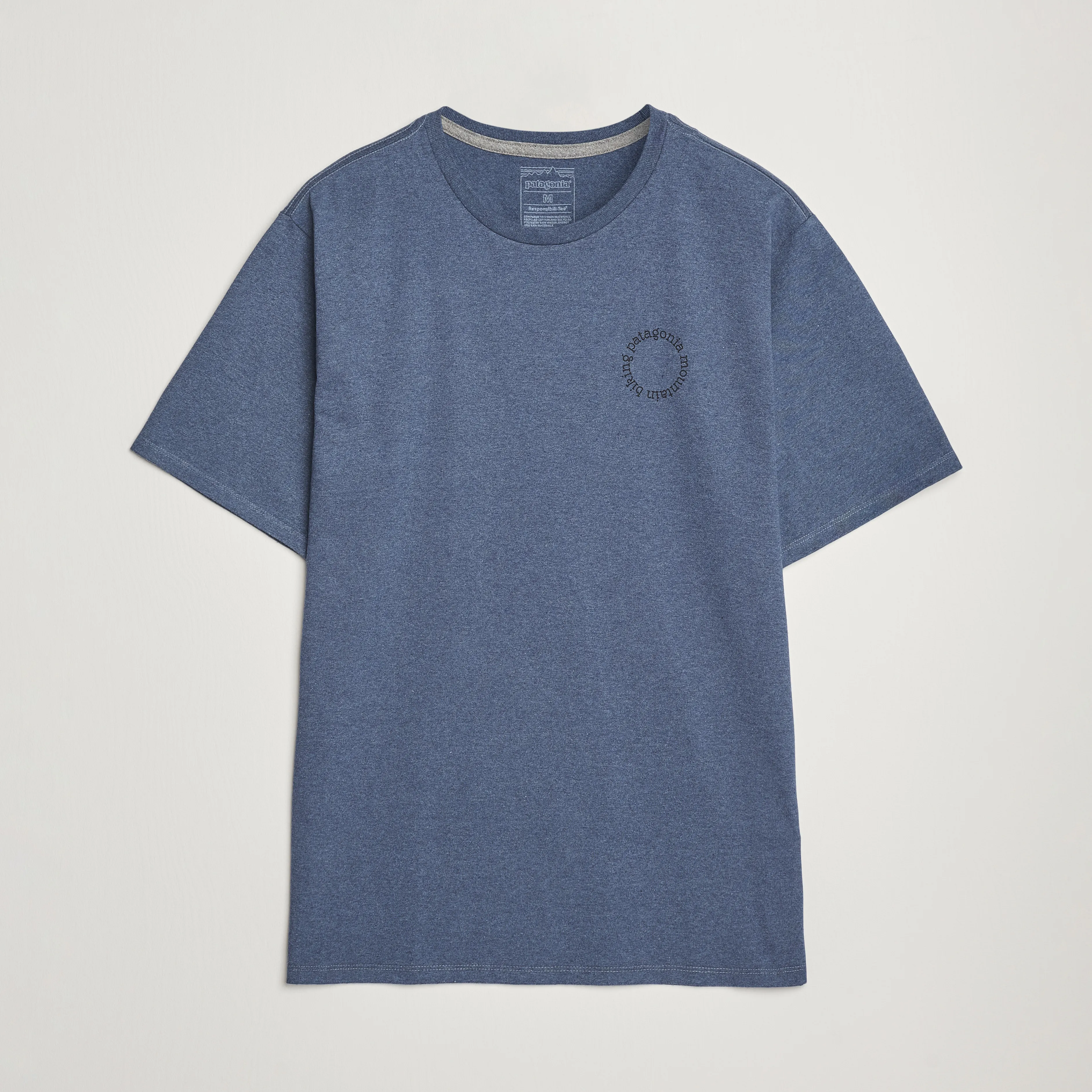 PATAGONIA SPOKE STENCIL RESPONSIBILI TSHIRT UTILITY BLUE