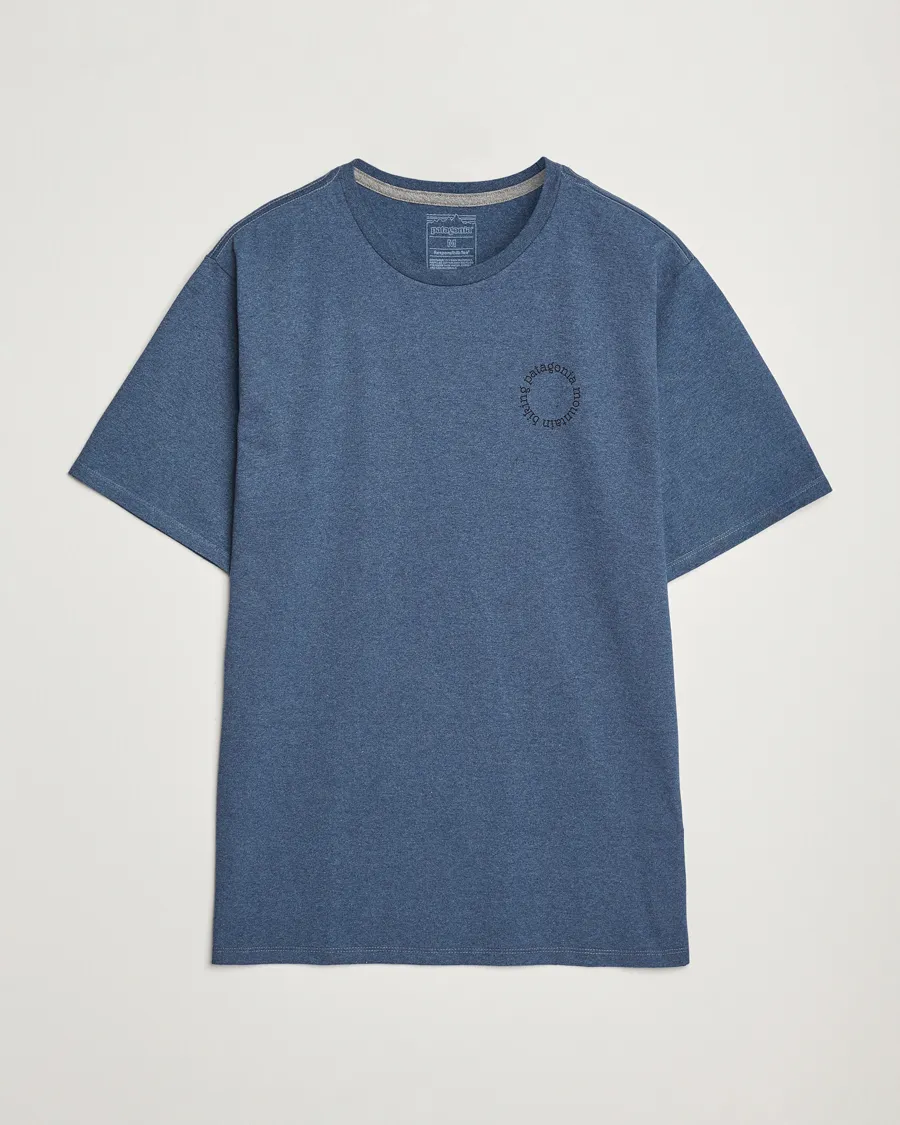 PATAGONIA SPOKE STENCIL RESPONSIBILI TSHIRT UTILITY BLUE