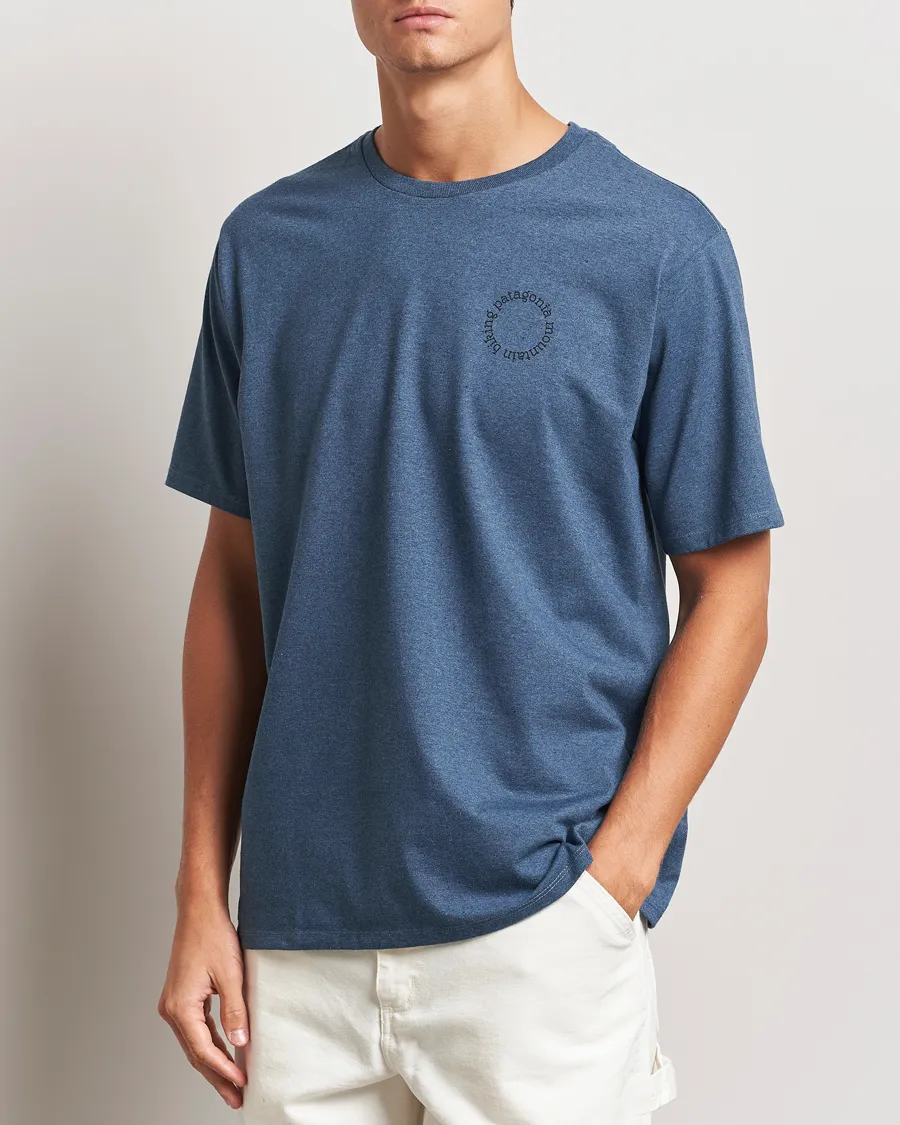 PATAGONIA SPOKE STENCIL RESPONSIBILI TSHIRT UTILITY BLUE