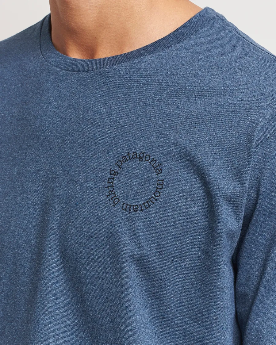 PATAGONIA SPOKE STENCIL RESPONSIBILI TSHIRT UTILITY BLUE