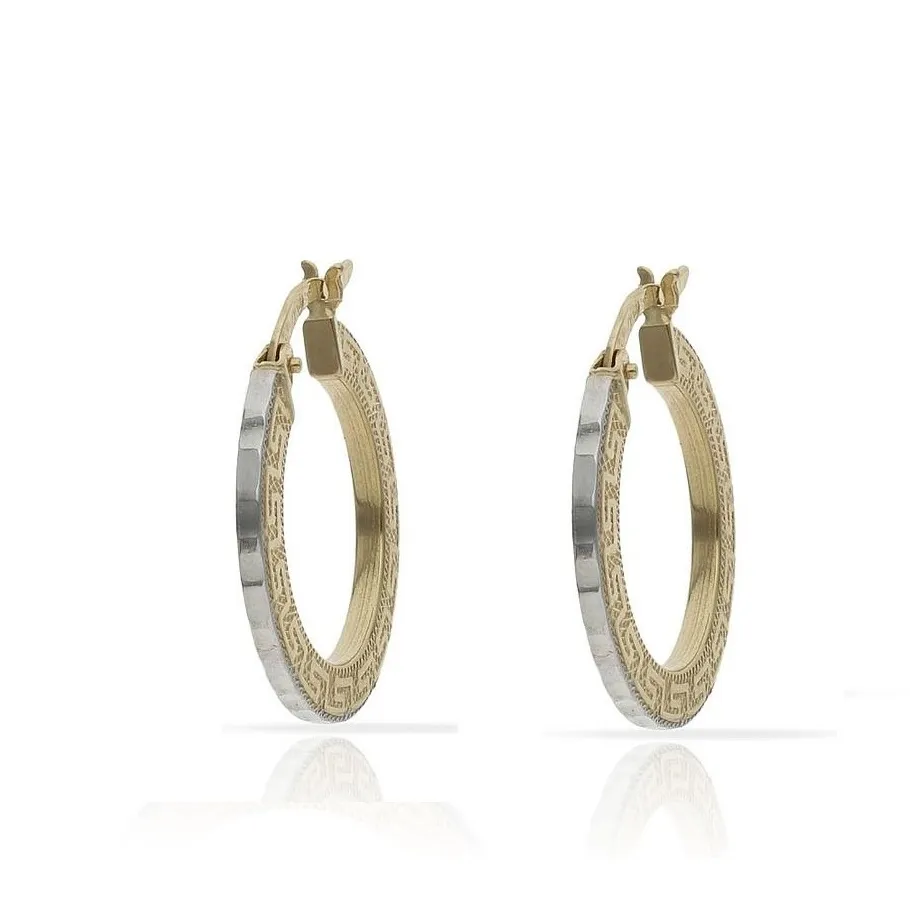 Pendientes Aro Oro Bicolor 15 mm.