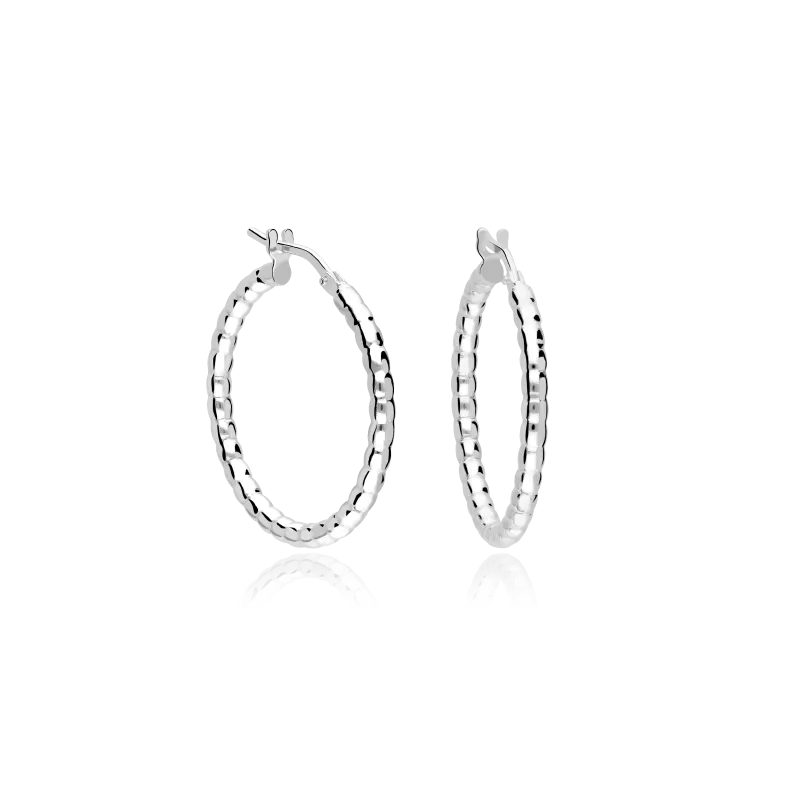 Pendientes plata ley 25mm "Lorca"