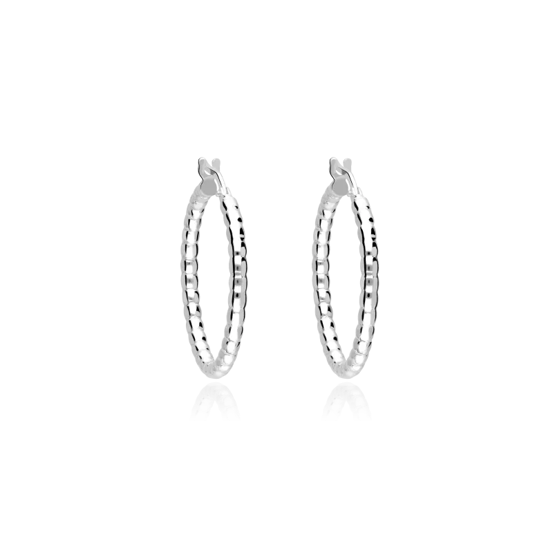 Pendientes plata ley 25mm "Lorca"