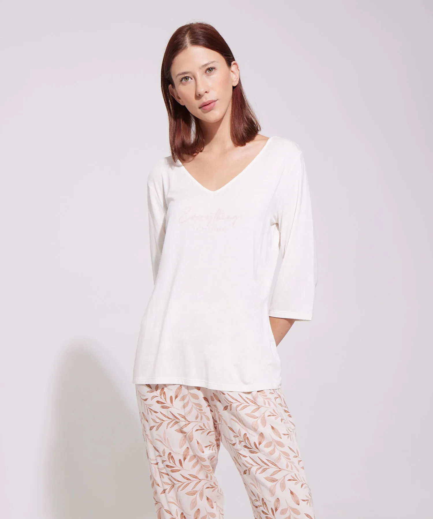 PIJAMA CON CAMISETA &FRAC34;