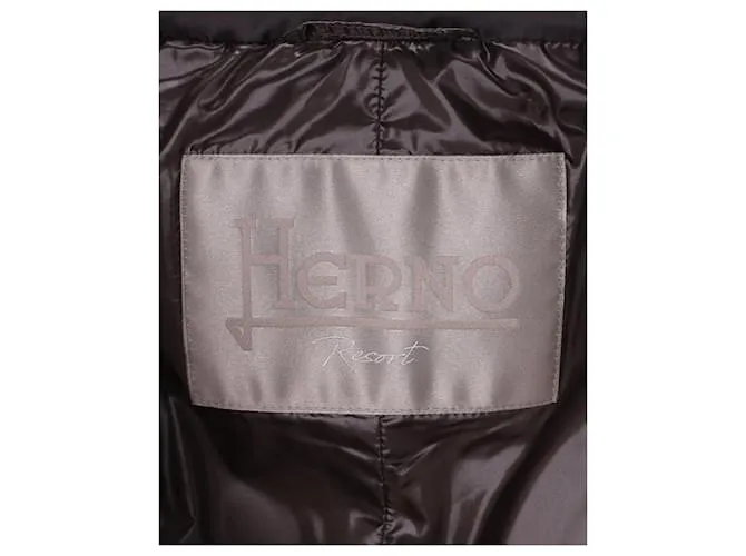 Plumífero acolchado Herno de cupro negro 
