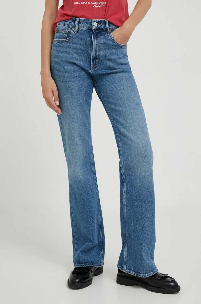 POLO BY RALPH LAUREN WHISKERINGEFFECT HIGHRISE FLARED JEANS