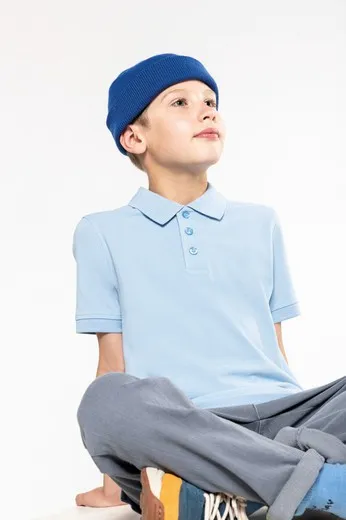 POLO MANGA CORTA NIÑOS  LAVABLE A 60º