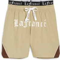 PUMA HOOPS X LAFRANCE HOLIDAY WOVEN SHORTS "SAND DUNECHESTNUT BROWN"