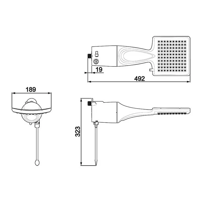 Regadera Electrica de Pared LORENZETTI LOREN SHOWER ULTRA