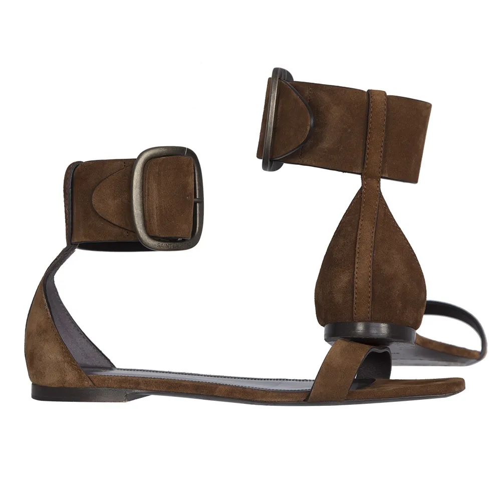 Saint Laurent Sandalias LouLou Camel 39