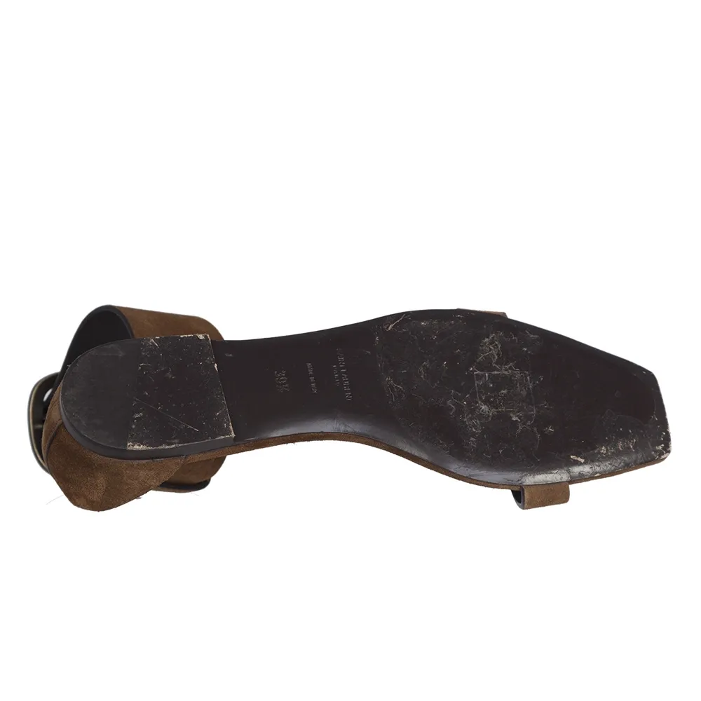 Saint Laurent Sandalias LouLou Camel 39
