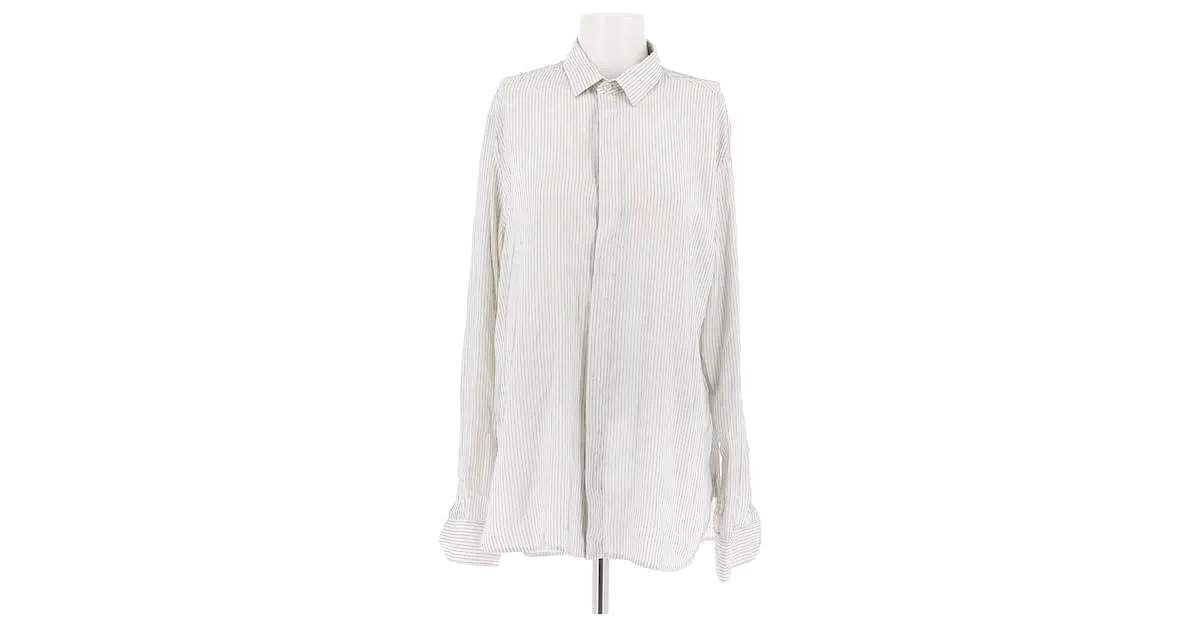 SAINT LAURENT Tops T.FR 40 Algodón Blanco 