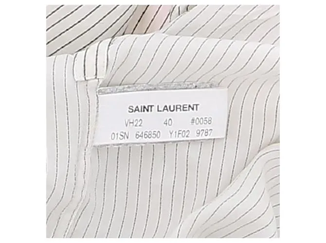 SAINT LAURENT Tops T.FR 40 Algodón Blanco 