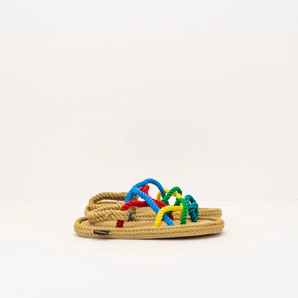 SANDALIA  BOHONOMAD  IBIZA BEIGE MULTICOLOR