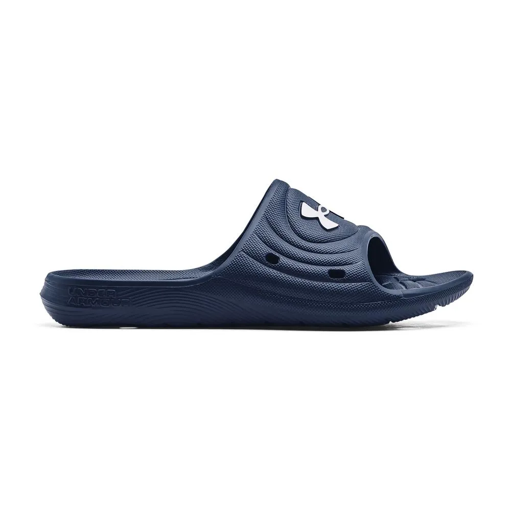 Sandalia Slide Hombre Under Armour Locker Iv Blanco