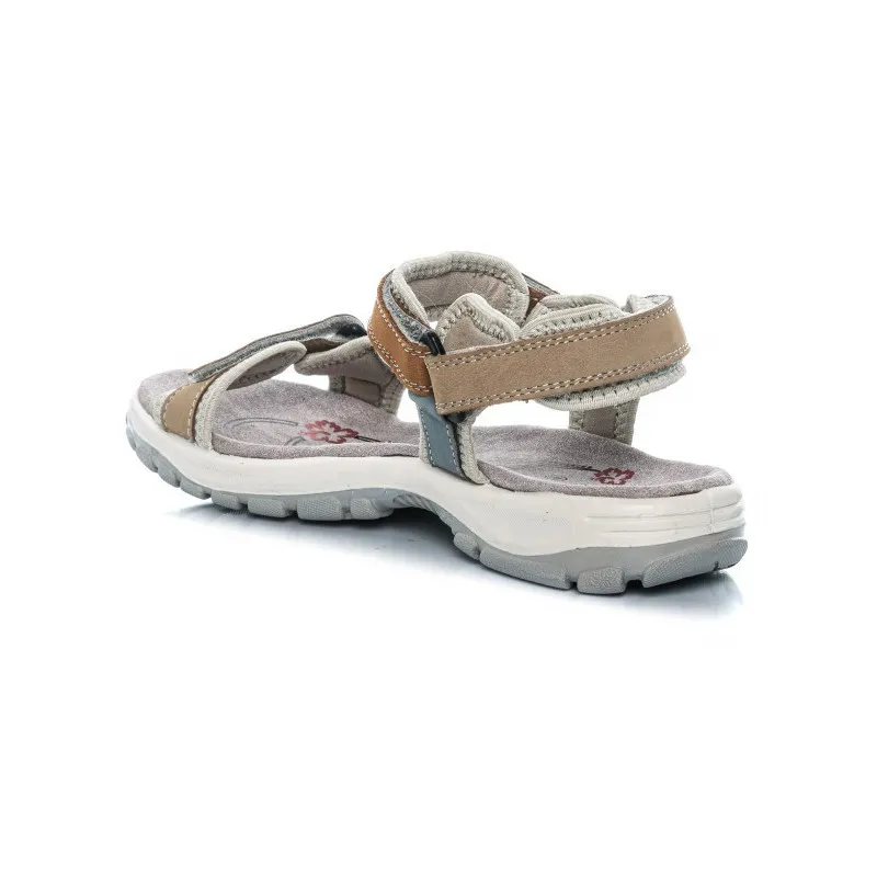 Sandalias anatómicas en piel con cierre de velcros en colores pastel