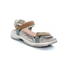 Sandalias anatómicas en piel con cierre de velcros en colores pastel